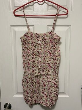 *Forever 21 Cream Ditsy Floral Spaghetti Strap Small Romper #IR